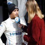 Nyck De Vries (NLD), Mercedes Benz EQ talks to TV Presenter Nicki Shields