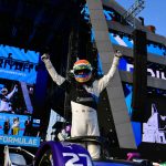 Alexander Sims (GBR) BMW I Andretti Motorsports, celebrates in Parc Ferme